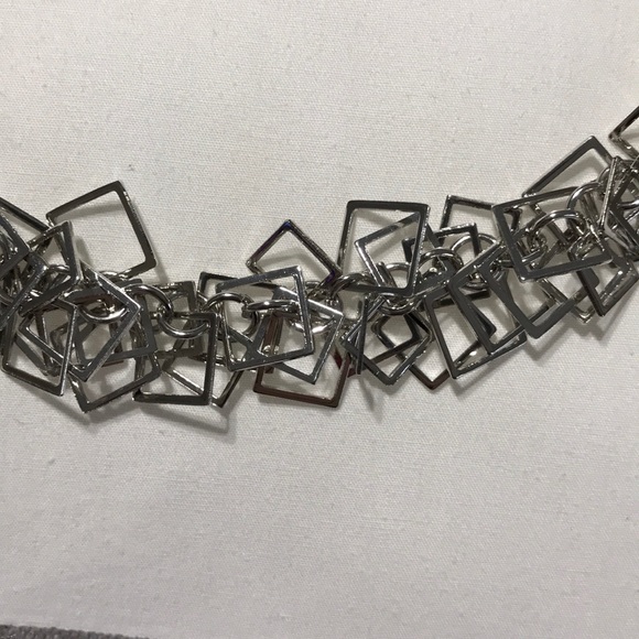NWOT Silver square necklace - Picture 2 of 2